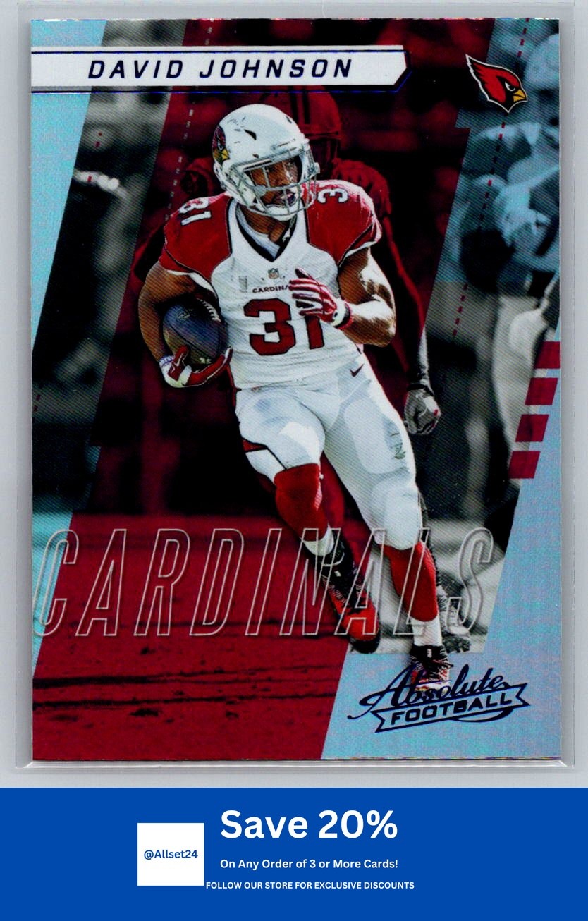 2017 Panini Absolute #91 David Johnson Spectrum Blue Arizona Cardinals H64