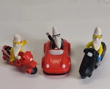 1988 McDonald's "Mac Tonight" Moon Man Toys. Set of 3 Happy Meal Toys Used.