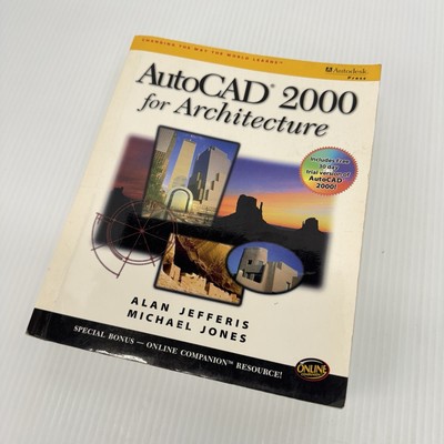 AutoCAD 2000 for Architecture Book W/ SEALED CD Alan Jefferis Autodesk