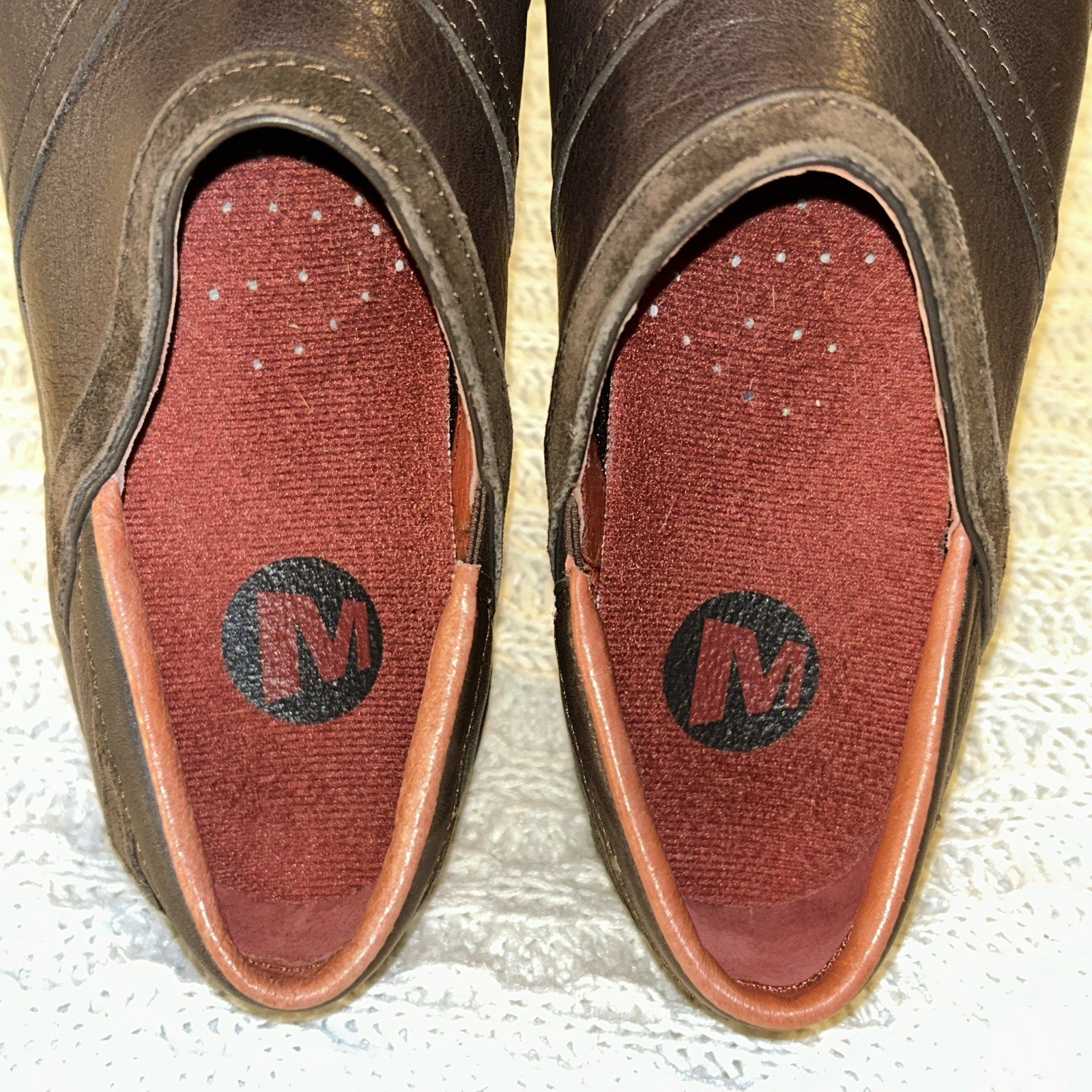 Merrell Primo Patch Bug Women's brown leather sli… - image 6