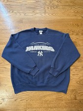 Vintage New York Yankees Sweatshirt Men s Large Blue