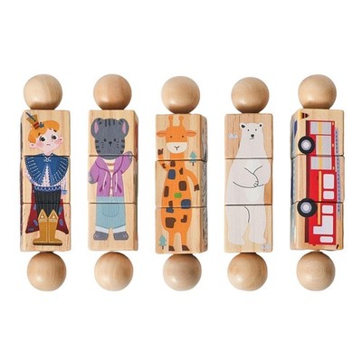 Wooden Twist Toy Rotating Spin Twist Block Learning Educational Fine Skill Hand