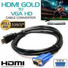 HDMI Male to VGA Male Video Converter Adapter Cable for PC DVD 1080p HDTV 6FT
