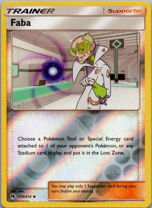 Faba - 173/214 - Reverse Holo - Lost Thunder  - NM/M
