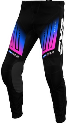 FXR Clutch 25 Youth MX Offroad Pants Black/Blue/Pink 28 USA