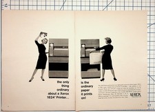 Xerox 1824 Printer Vintage Ad 1960s Microfilm Blueprint Copy