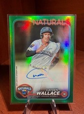 2024 Topps Pro Debut Cayden Wallace Green Foil Auto SP /99 Washington Nationals