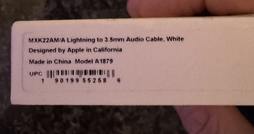 ✅Apple Lightning to 3.5 mm Audio Cable (1.2m) (A1879) OPEN BOX - SHIPS NOW!!! - Photo 3 sur 3