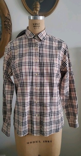 Burberry Nova Check Long Sleeve Top, 8