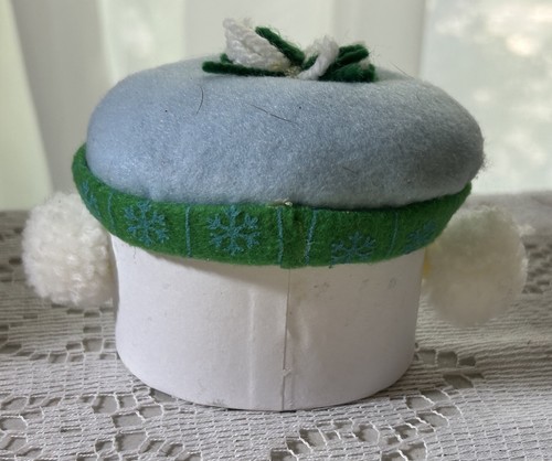 Scatola pupazzo di neve fatta a mano piccola, unica grande misura per piccoli ricordi o standalone - Foto 4 di 14