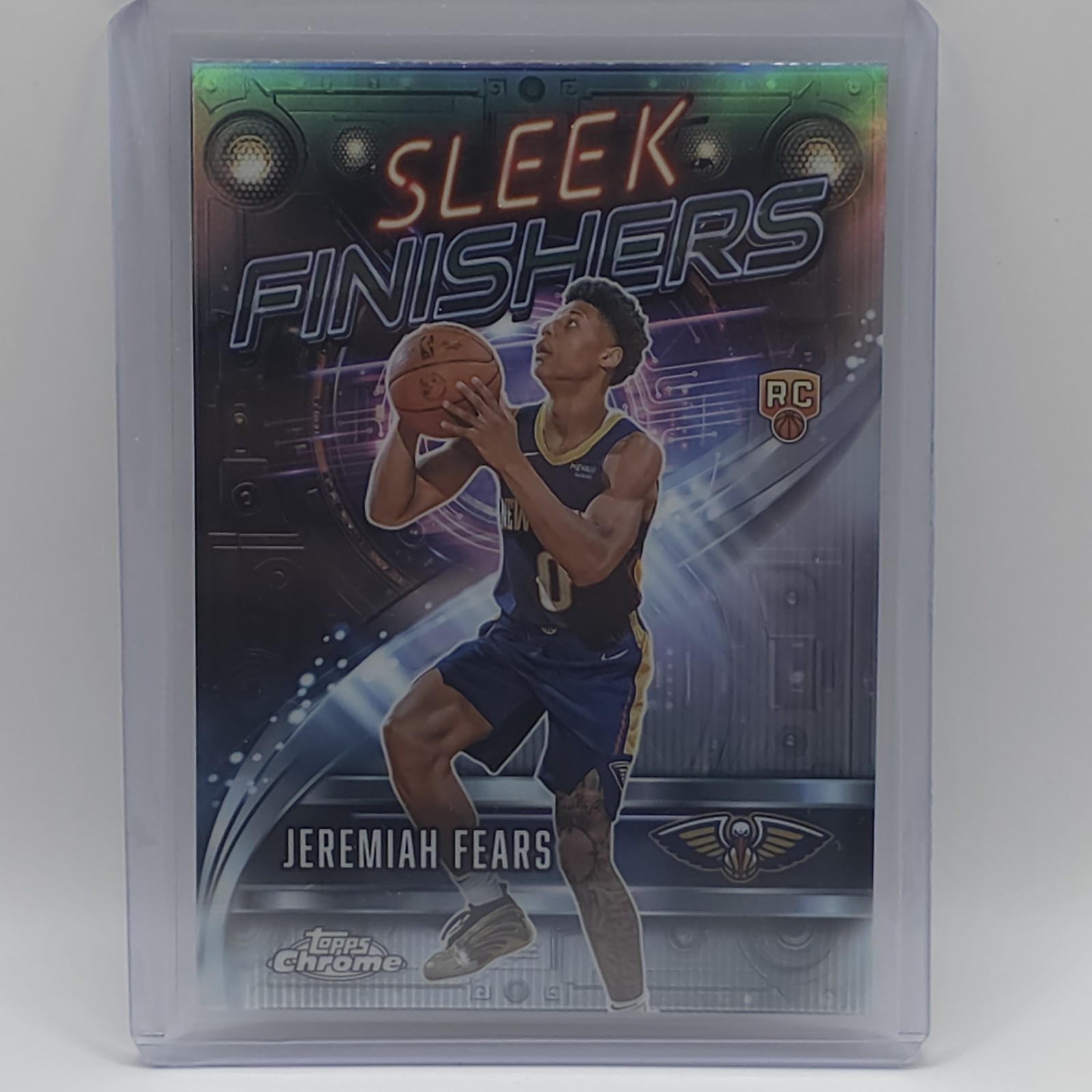 Jeremiah Fears 2025-26 Topps Chrome Sleek Finishers Insert (RC) #SF-27 Pelicans