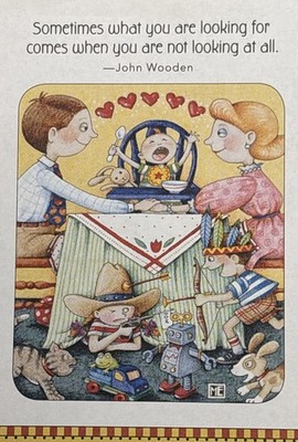 Mary Engelbreit Handmade Magnet-Sometimes What You Are Looking For 