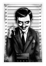 Lowbrow Art Gomez Mugshot Addams Family Marcus Jones Print Framed or Unframed
