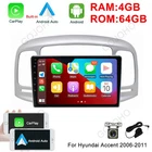 64GB Car Stereo For Hyundai Accent 2006-2011 Radio GPS Navi CarPlay Android 13