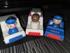 Vintage Little People Mail Truck, Ambulance, Police w/people + Black Doctor