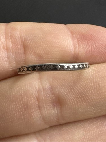 Ancienne Bague Argent Massif Alliance Anneaux Créateur art deco nouveau