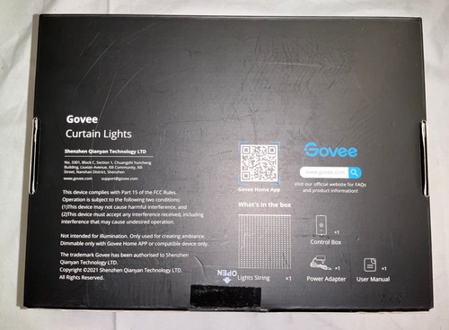 Govee H70B1 RGBIC Curtain Lights - Multicolor 520 LED 4.9 ft × 6.5 ft BRAND NEW - Picture 2 of 3