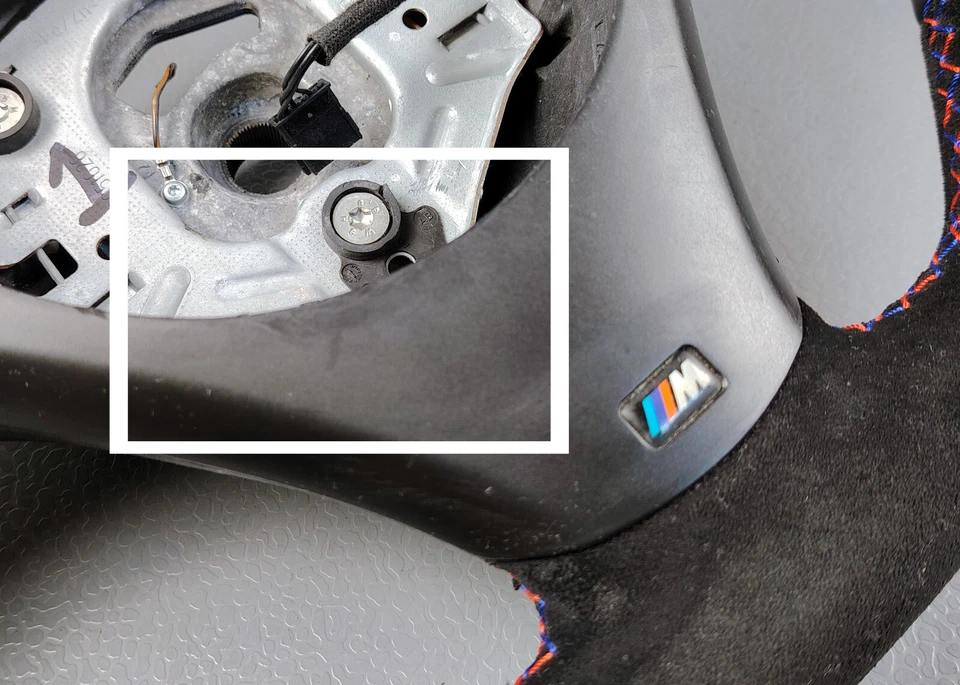 BMW 1 SERIES & 3 SERIES 2006 2013 FLAT BOTTOM M SPORTS LEATHER STEERING WHEEL - Image 4 of 4