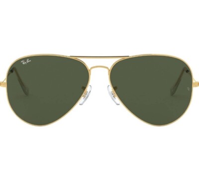 Ray-Ban Aviator LARGE Gold l Green Classic G-15 RB3025 | eBay