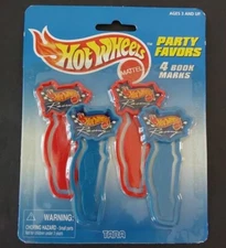 1997 Hot Wheels ~ Party Favors ~ 4 Book Marks. Mattel. New.