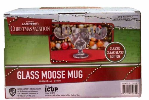 National Lampoon’s Christmas Vacation Glass Moose Mug 8oz NEW - Picture 1 of 2
