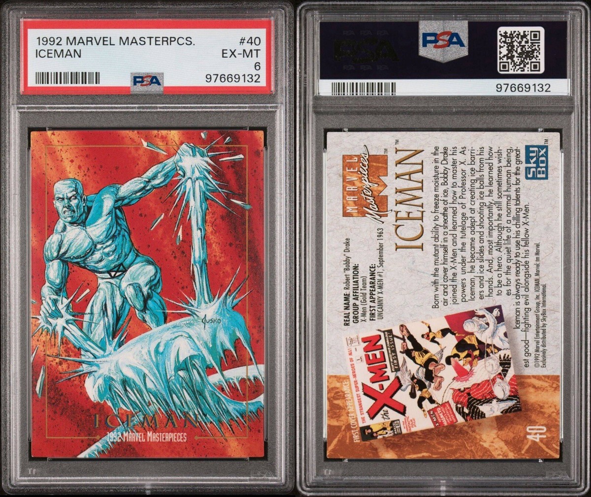 1992 Marvel Masterpieces #40 Iceman PSA 6 | eBay