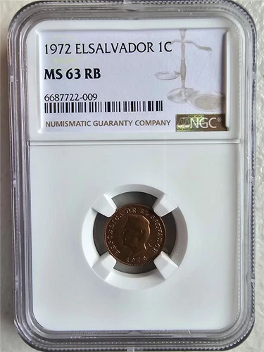 El Salvador 1 Centavo 1972 NGC MS 63 RB
