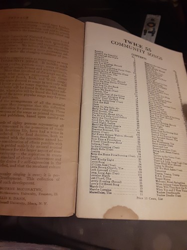 1919 I Hear America Singing Twice 55 canciones comunitarias Birchard Boston, misa - Imagen 8 de 9