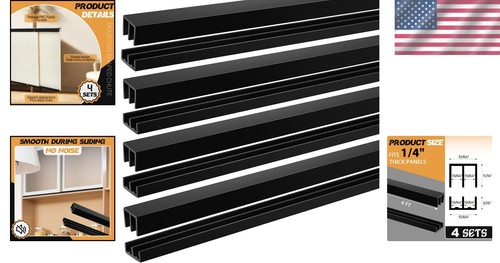 Elegant 4 ft Sliding Cabinet Door Track - Smooth Operation with Easy Setup - Picture 2 of 8