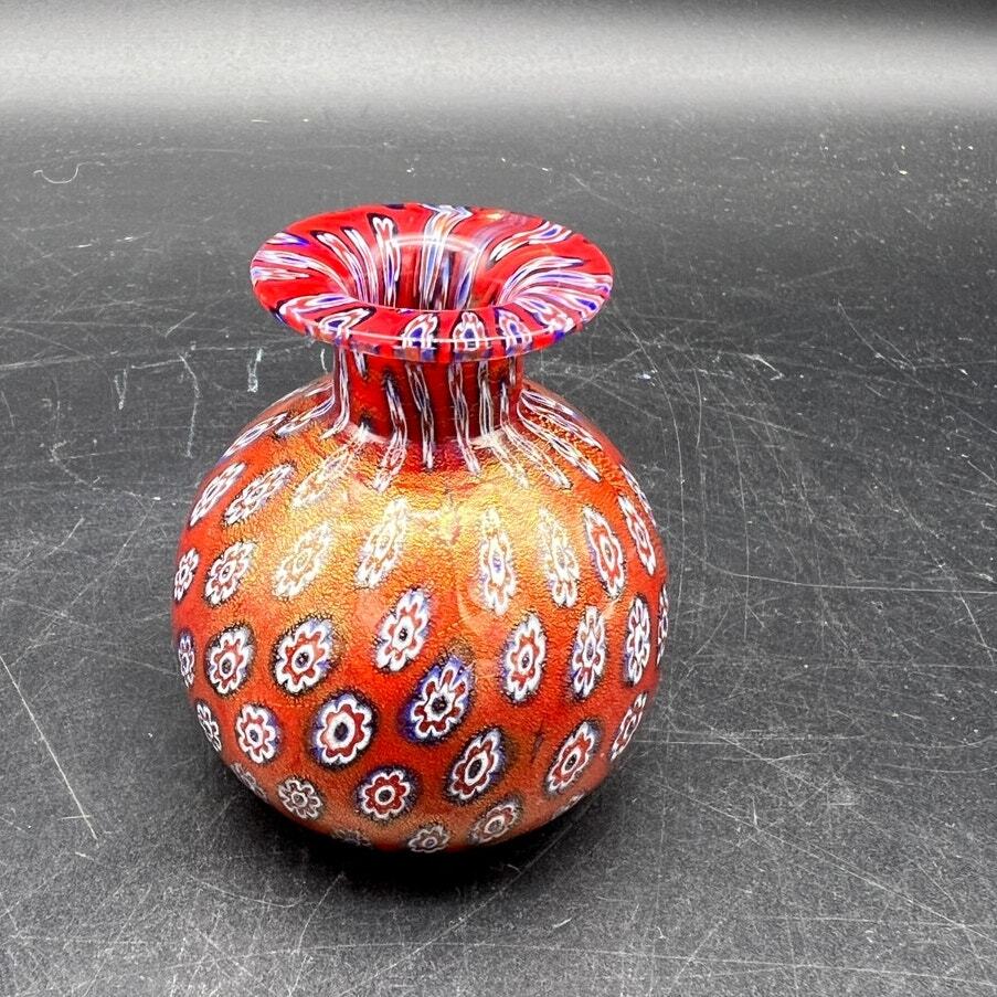MURANO ムラノ BUCELLA CRISTALLI クリスタルガラス 花瓶 イタリア製 