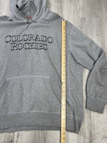 Vintage Nike Colorado Rockies Center Swoosh Hoodie Size XXL 2XL 90s Rare Prime V - Picture 6 of 8