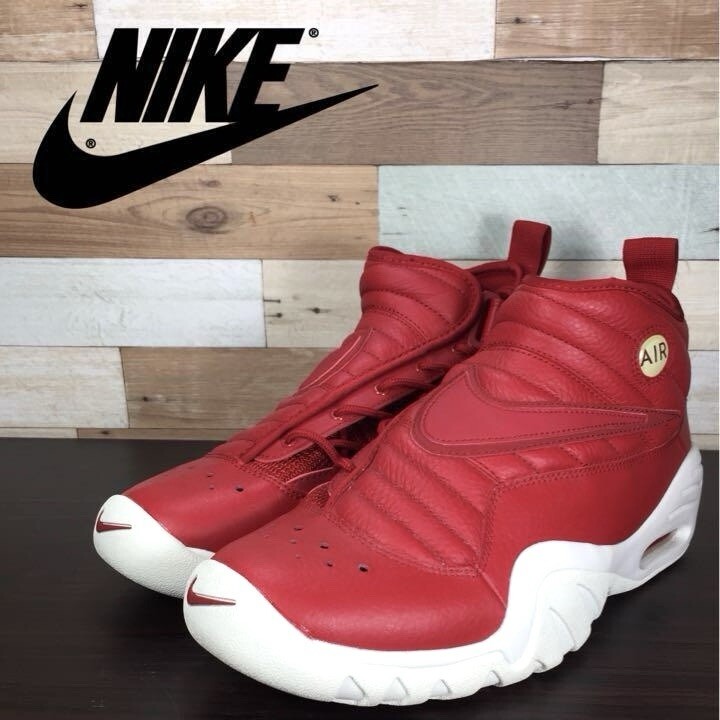 Nike Air Shake Ndestrukt Men's SZ.10 Leather Red Gym Shoes