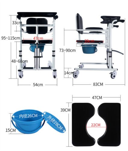 Upgrade Transfer Wheelchair Elderly Lift, Portable Transfer Lift, Toilet Shower - Picture 4 of 12