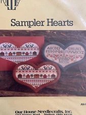 ATN SAMPLER HEARTS 2 Cross Stitch Charts by Ann Taylor Nelson~ sampler, folk art