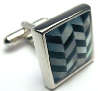 Mother Of Pearl With Black Chevron Stripes Cufflinks Cuff Links Free Ship Mother Of Pearl With Black Chevron Stripes Cufflinks Cuff Links Free Ship