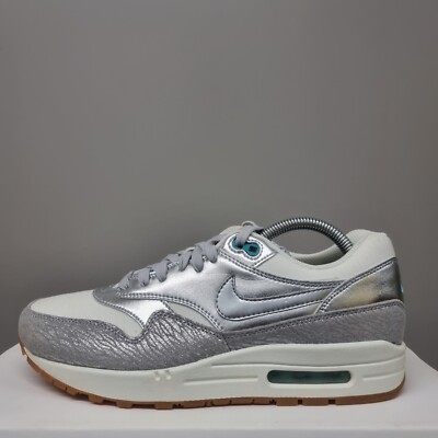 NIKE AIR MAX 1 PREMIUM ''SAIL-METALLIC SILVER'' SNEAKER (454746 101) 95 97 98 TN