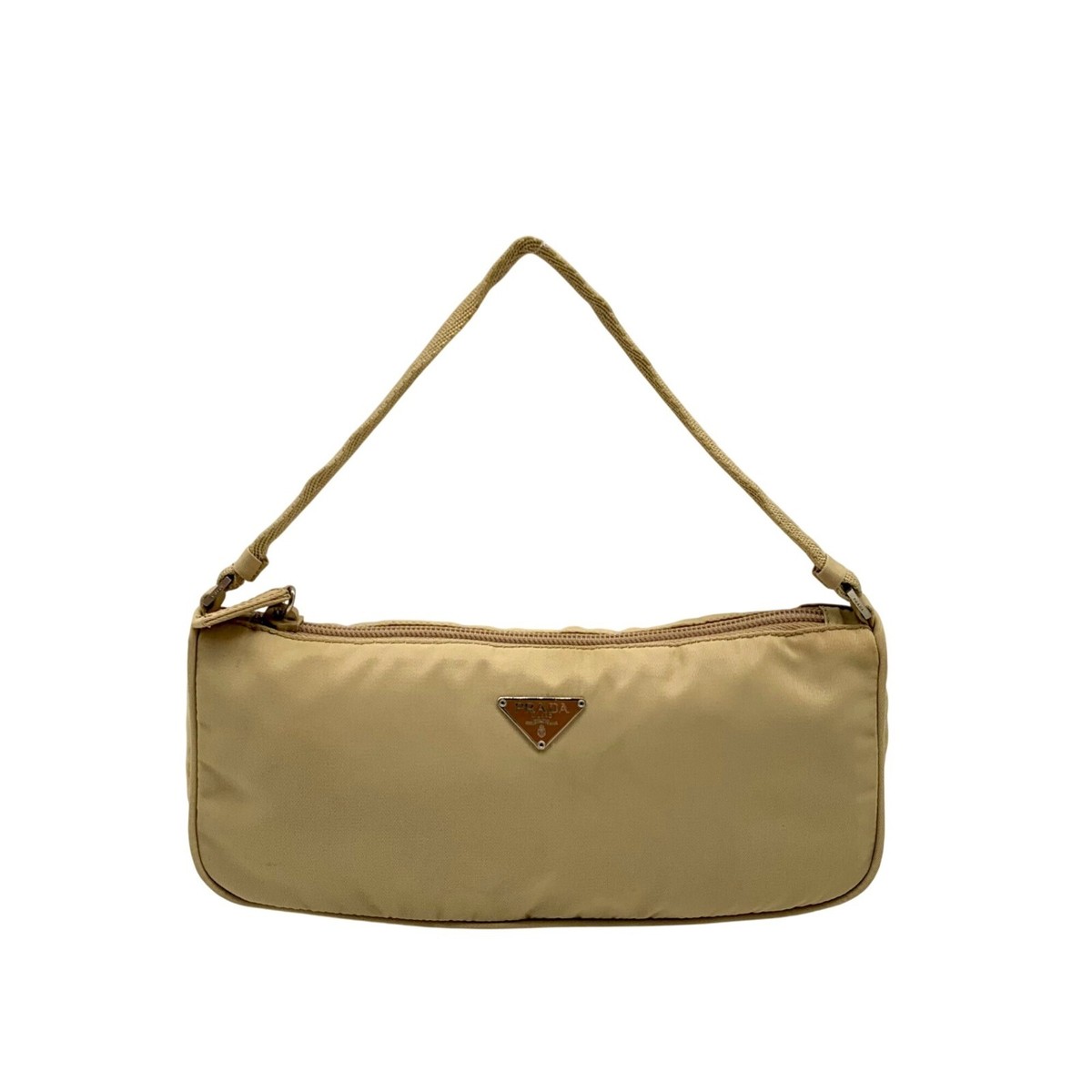Prada Beige Tessuto Nylon Small Pouch Vintage Handbag | eBay