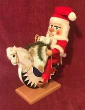 Steinbach Signed Rocking Horse Santa German Wooden Christmas Nutcracker For Sale Online Ebay