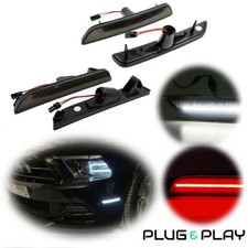 Smoked Lens Front Rear Side Led Marker Lights Set For 2010 - 2014 Ford Mustang