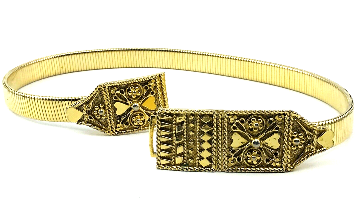 Vintage 80\'s Accesorcraft NYC Gold Stretch Belt Similar Items to Vintage Accessocraft N.Y.C. Gold Tone Metal  main image 2