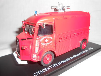 Miniature Citroën Type H Pompier 1958 - 1/43, Eligor, Véhicule D'alerte