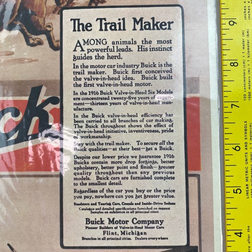 NOS Vintage Buick Motor Company Advertisement Trail Maker Buffalo D-45 7C - Picture 3 of 5