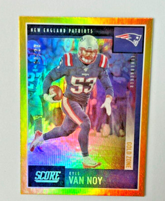 2020 Panini Score KYLE VAN NOY Gold Zone 39/50 #30 Patriots