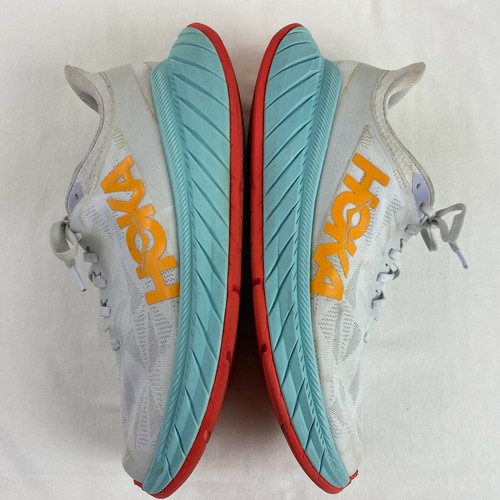 Hoka One One Running Carbon X 2 Herren 12D White Blazing Orange Schuhe 1113526-WBOR - Bild 8 von 12