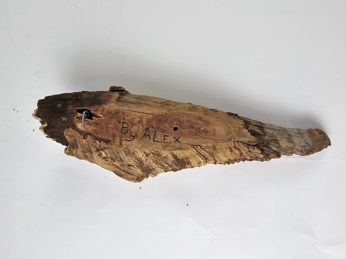 Wood Spirit Carving Carved Forest Face Wall Art Sculpture Tree Signed ALEX #43 - Picture 5 of 10