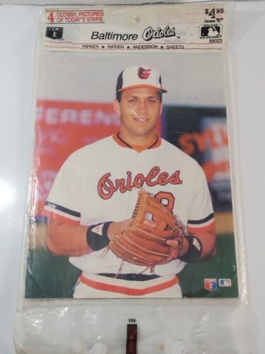 1989 Baltimore Orioles 4 Picture Photos Pack SEALED Cal Ripken & Billy Ripken