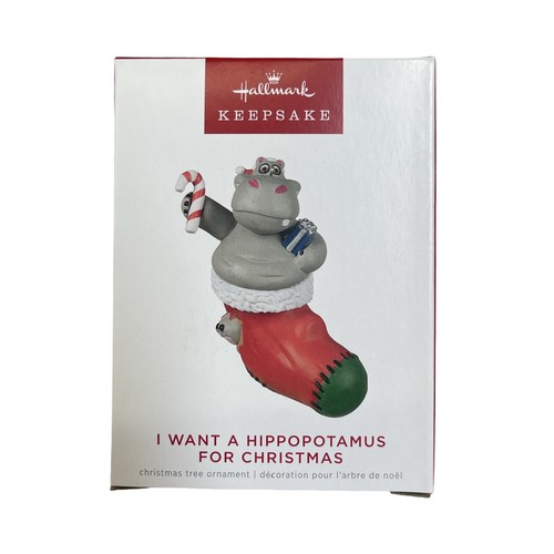 2022 Hallmark I Want A Hippopotamus For Christmas Ornament - Bild 1 von 4