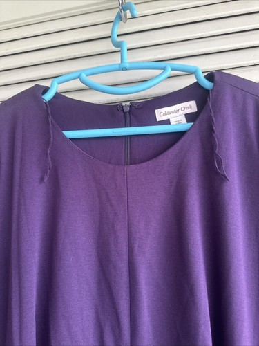 Coldwater Creek Women’s Plus Sz 18 Deep Purple Long Sleeves Boot Dress Maxi NWT - Picture 6 of 22