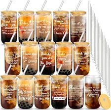 16 Set Thank You Gifts Employee Appreciation 16 oz Can Shaped Beer... 