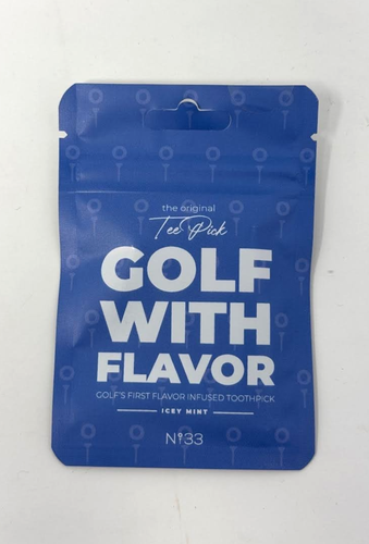 NO. 33 "TEE PICKS" AROMATISIERTE ZAHNSTOCHER " GOLF TEE GEFORMT " ICEY MINT - LOT - Bild 2 von 3